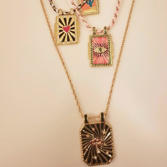 NWT Luxury tarot charm mushroom pendent necklace vintage 70's vibe - Picture 5 of 6